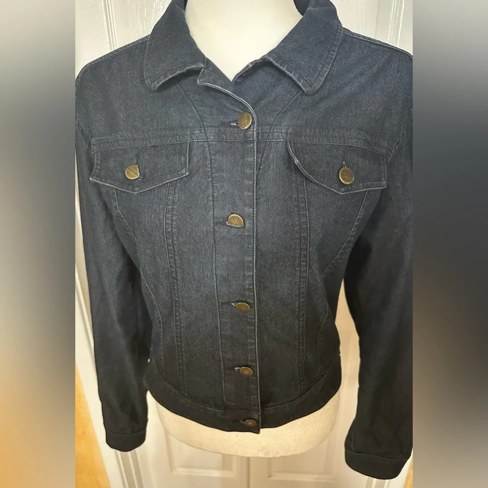 Tahari Jacket Blue Jean Size 8